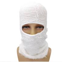 Custom Distressed Balaclava Beanie Designer Winter Camo Grassy Knit Ski Masks Balaclava balta