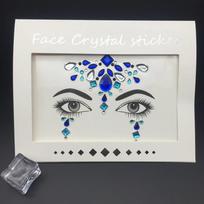 3D Crystal Glitter Jewelry Tattoo Stickers for Women Fashion Face Body Gypsy Festival Party Dance Decoration Makeup Beauty Stick