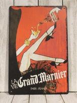 mGrand Marnier Sexy Pinup Girl Tin Metal Poster Sign Whisky Bar Art Man Cave XZAluminum 20x30cm（7.8x11.8inch）
