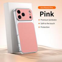Leather Texture Case for For Iphone Air 17 17e 16e 16 15 14 13 12 11 Pro XS Max Plating Frame Large Window Camera Protection Cover iPhone 12
