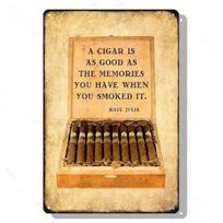 HD Metal Tin Sign Vintage Cigar Whiskey Quote Poster Wall Decor for Man Cave Bar Lounge Home Decoration 20x30cm（7.8x11.8inch）