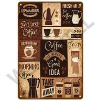 HD skardinis ženklas Vintažinis kava Retro metalinis plakatas Klasikinis kavos mylėtojas Sienų meno dekoras virtuvei, kavinei, barui, namų dekoravimui 20x30cm（7.8x11.8inch）