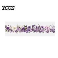 Tape For Sealing Tents Floral Washi Tape, Vintage Flower Pattern PET Decorative Flexible Adhesive for Junk Journal Supplies, Scrapbooking, DIY Crafts, D