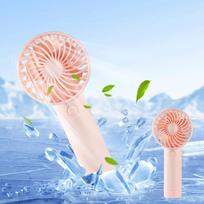 Mini Portable Handheld Fan, 3-Speed, USB Rechargeable, Battery Operated, for Makeup/Eyelash, Camping, Beach, Travel – Pink