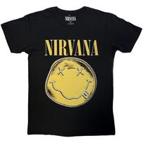 Nirvana Happy Face Distressed Premium Carbon Authorized Mens T-Shirt 3XL
