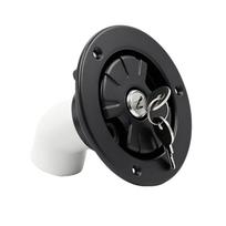 Black RV Water Inlet Hatch Filler Cap Gravity Water Fill Cap with 2 Keys for Camping Trailer RV Water Fill Hatch Inlet 110 mm juoda