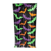 Halloween Photo Booth Backdrop Foil Fringe Curtain for Halloween Orange Purple Black Background 1