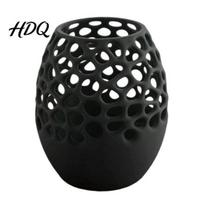 Stylish Desk Accessory Modern Honeycomb Pen Holder 3D Printed Hollow Design Pencil juoda
