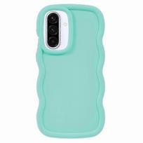 Improved Protective Case for Samsung Galaxy A36 5G and A56 5G - Unique Curly Wave Frame TPU Cover - Black Rose įvairiaspalvis