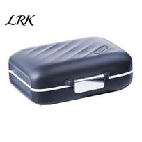 Waterproof Pill Storage Box Medicine Box, Large Capacity 7 Compartment Weekly Organizer, with Silicone Seal Moisture Proof Design, Portable mėlyna