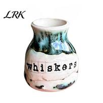 Pet Whisker Collection Jar Cat Whiskers Keepsake Vase, Handmade Hair Commemorative Ceramic Box Container, Storage Sentimental Memorial for Lovers C