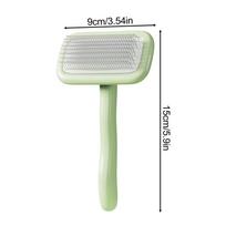 Cat Dog Shedding Brush Self-Cleaning De-Shedding Tool Pet Hair Removal Brush for Long Short Haired, Cats Dogs Kittens Puppies žalia