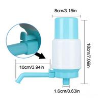 Leakproof Hand Press Water Bottle Pump Adjustable Dispenser with Protective Spout Cover Home Office Water Dispenser Pump System mėlyna