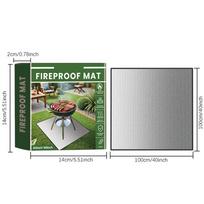 Fireproof Outdoor Mat Waterproof Heat Resistant Pad Portable Ground Protector For Grill Campfire, Patio Beach Camping 100x100cm