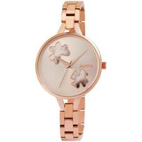 Montre bracelet Raptor Femme Or rose Acier inoxydable esthétique équilibrée accent raffiné rožinė