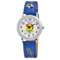 Montre enfant - QBOS - Felix - Bracelet simili cuir bleu - Boîtier 29 mm - Mouvement quartz mėlyna