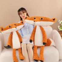 Cute Furry Dewa Fox Plush Toy Lovely Stuffed Animal for Kids Birthday Xmas Gift Soft Sleeping Pillow Buddy for Girls and Boys 40cm