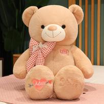 Big Teddy Bear With Bow Tie Plush Toy Soft Bear Stuffed Doll Romantic Gift For Miss You Home Decor Valentine'S Day Gifts For Gir 100cm ruda