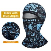 BLALION Ice Silk Cycling Full Face Cap Headwear Sports Face Cover Anti-UV Protection for Summer Cool Bike Motorcycle Accessories mėlyna