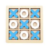 Wooden Tic-Tac-Toe Educational Toy for Kids - Logic Thinking & Two-Player Board Game Puzzle