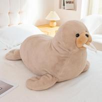 4 dydžių minkšti jūrų vėplio pliušiniai žaislai, minkšta, patogi, apvaloka jūrų vėplio lėlė, šilta miego pagalvė, kawaii namų dekoras, vaikų gimtadienio dovana 25cm chaki