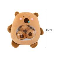 Capybara Plush Stuffed Toy Animal Home Decor Figure Removable Animal Doll Snuggling Stuffed Cosplay Throw Cushion for Kids Adult ruda