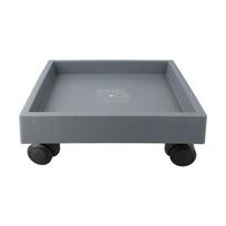 Square Plant Pot Stand With Wheels, Movable Flower Pot Tray For Garden And Patio For Indoor Outdoor Movable Wheel Plant Stand gray