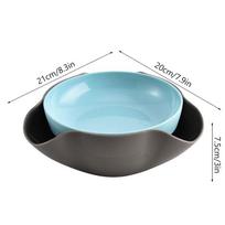 Double Layer Snack Bowl With Tray Popcorn Bowl With Storage Pistachios Round Snacks Dish With Storage For Nuts Fruits Candy