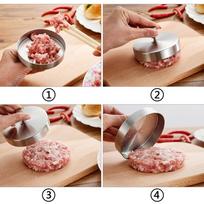 304 Stainless Steel Burger Press Hamburger Maker Non Stick Patty Mold Ideal for BBQ & Perfect Patties 3.7inches
