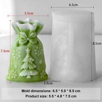 Santa Claus Silicone Mold Aroma Candle Plaster Resin Ornaments Molds Chrimast Ball Gypsum Molds for Home Decor