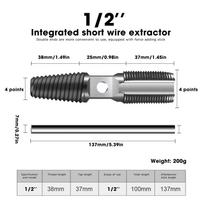 Damaged Screw Extractor Double-headed Screw Extractor Drill Bit Set Water Pipe Bolt Screw Valve Thread Repair Remover Tool