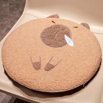 Capybara Memory Foam Cushion Seat Pad for Office Chair or Dorm Stool Memory Foam, Removable Cover, 40x40CM