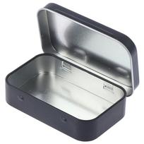 U Disk Tin Survival Kit Coin Organizer Black Card Case Metal Empty Box Candy Box Black Storage Box juoda