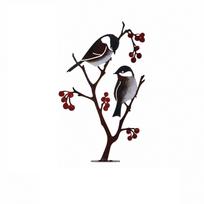 Bird Garden Stake, Outdoor Sculpture, Creative Animal Silhouette Decoration for Yard Patio one size