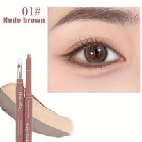 Double-Ended Dual-Color Eyeliner Highlighter Pen with Built-In Brush Precise Eye Bags Wide-Awake Eyes One-Stroke Application Korean-Style Makeup