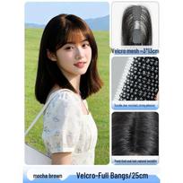 Traceless Volume Boost Hair Patch for Women - Enhances Volume, Covers Gray, Fluffy Real Hair, No Clips Needed black