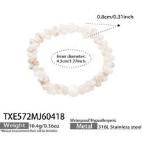 Fashion Stainless Steel Shell Natural Bone Design Choker Beaded Necklace for Women Eco Friendly Nickel Free Jewelry
