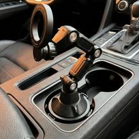 Magnetic Cup Holder Phone Mount for Car, Adjustable Car Phone Holder with Expandable Base, Articulating Arm and 360° Rotation juoda
