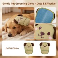 Pet Hair Removal for Dogs Cats Grooming Deshedding One Size chaki