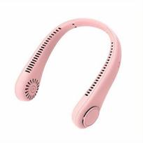 1200mAh Portable Outdoor Sports mini Air Cooling small neck Fan USB Large Wind Powered Wireless Bladeless neck Fan žalia