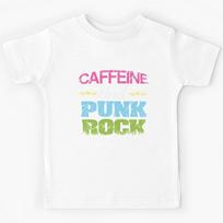 80s Punk Rock and Caffeine Kids T-Shirt 140