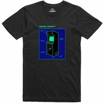 Arcade Cabinet Unisex T-Shirt Instruction Design 70s 80s 90s Retro Gamer Tee XXL