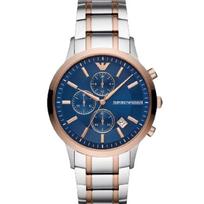 „Emporio Armani AR80025“ dviejų spalvų chronografinis vyriškas laikrodis 43mm ryškiai rožinė