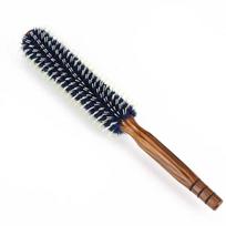 Hair Salon Exclusive Wood Grain Blue Cylinder Roller Comb Barbershop Special Pig's Bristle Curly Comb Barber Accessories 27CM