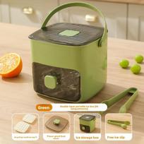 Food Grade Home Press Ice Box 1PC Free Clip žalia