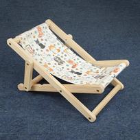 Personalized Heat Transfer Pet Scratch-resistant Wooden Adjustable Folding Beach Chair One Size balta