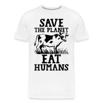 Save the planet eat humans shirt Vegetarian T-Shirt Go Vegan size S-6XL 4XL