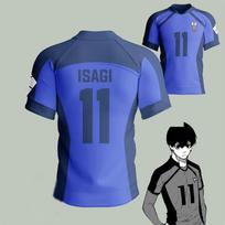 Anime Blue Lock Isagi Yoichi football jersey T-shirt clothes XS