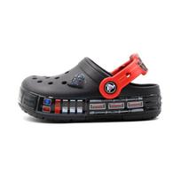 Crocs Fun Academy Black Samurai Caroban Cave Sandals Black Red Children's Style 22-23