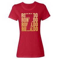 Portugalija Ronaldo 7 Tribute - Futbolo GOAT Retro moteriški apvalios apykaklės marškinėliai Unisex marškinėliai XXXXL